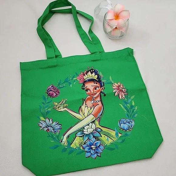 Disney Princess Tote Bag Bundle - Green, Yellow & Lilac Cartoon Prints - Picture 2 of 16